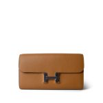 Constance Long To Go Wallet Caramel Evercolor Palladium Plated B Stamp