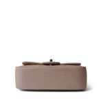 17B Rose Gold Iridescent Caviar Chevron Mini Rectangular Flap Silver Hardware - Image 8