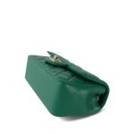 22A Green Lambskin Quilted Mini Rectangular Single Flap LGHW - Image 4
