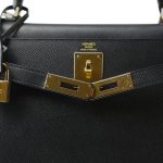 Kelly 28 Sellier Black Epsom Gold Plated A Stamp - Image 10