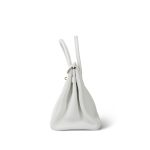 Birkin 30 White Clemence Gold Plated N Square Stamp - Image 3