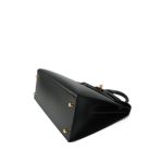 Kelly Sellier 28 Black Box Calfskin Gold Plated V Circle Stamp - Image 17