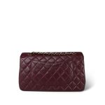 Burgundy / Wine Lambskin Quilted Classic Flap Medium GHW - Image 3