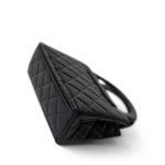 24P Black Shiny Aged Calfskin Nano Kelly Shopper Aged Gold Hardware - Image 2