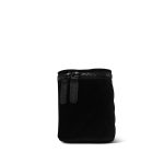 Black Velvet Quilted Small Vanity Case Black Hardware - Image 4