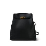 Kelly Sport PM Black Clemence Gold Plated [E] Stamp