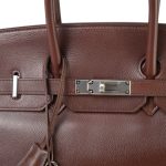 Birkin 35 Havana Evergrain Palladium Plated [L] Stamp - Image 5