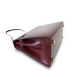 Mini Kelly 20 Rouge H Box Calfskin Gold Plated R Circle Stamp - Image 3