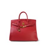 Birkin 40 Rouge Vif Ardennes Gold Plated [C] Stamp - Image 16
