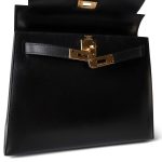 Kelly Sellier 28 Black Box Calfskin Gold Plated [D] Stamp - Image 10