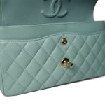 20C Tiffany Blue Small Classic Flap Light Gold Hardware - Image 12