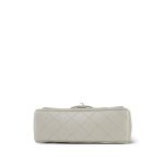 Grey Lambskin Quilted Mini Rectangular Flap Light Gold Hardware - Image 13