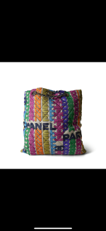 21K Multicolor Rainbow Logo Shopping Tote Large LGHW - Image 14