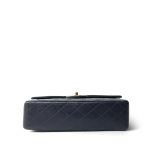 Navy Lambskin Quilted Classic Flap Medium Gold Hardware - Image 4