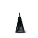 Kelly 32 Black Box Calfskin Gold Plated Y Circle Stamp - Image 11