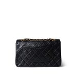 Navy Lambskin Quilted Classic Flap Medium Gold Hardware - Image 6