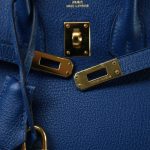Birkin 25 Deep Blue Taurillon Gold Plated Y Stamp - Image 3