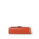 Orange Lambskin Quilted Medium Classic Flap Gold Hardware - Image 5