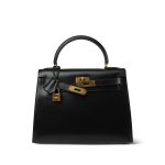 Vintage Kelly Sellier 28 Black Box Calfskin Gold Plated (Y) Stamp - Image 8