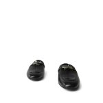 Black Oz Mule Sandals Palladium Plated Hardware Size 39 - Image 6