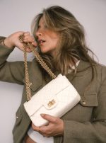 Ivory Aged Calfskin Quilted Mini Reissue Flap Aged Gold Hardware - Image 2