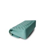 Tiffany Blue Caviar Chevron Quilted Classic Flap Small LGHW - Image 7