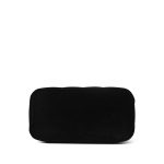 Black Velvet Quilted Small Vanity Case Black Hardware - Image 5