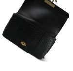 Black Python Quilted CC Chic Flap Bag Aged Gold Hardware - Image 16