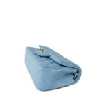 Light Blue Lambskin Quilted Mini Rectangular Flap Light Gold Hardware - Image 8