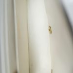 White Lambskin Quilted Diana Flap Medium Gold Hardware - Image 8