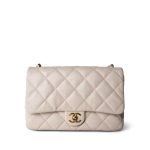 23P Light Beige Lambskin Quilted Funky Town Flap Antique GHW - Image 2