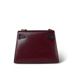 Mini Kelly Tri-Color (Vert Fonce / Rouge H / Blue Indigo) Box Calfskin Gold Plated P Circle Stamp - Image 3