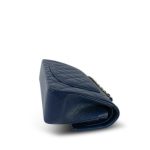 22P Navy Caviar Quilted Classic Flap Small Light Gold Hardware - Image 10