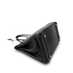 Birkin 35 Noir Gulliver Gold Plated [B] Stamp - Image 7