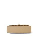 Beige Clair Caviar Quilted Medium Classic Flap Gold Hardware - Image 3