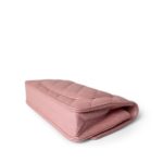 19S Iridescent Pink Caviar Quilted Wallet on Chain WOC - Image 8