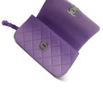 24C Purple Ombré Caviar Quilted My Everything Flap Mini - Image 4
