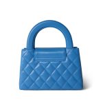24P Blue Nano Kelly Shopper Aged Gold Hardware - Image 9