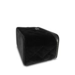 Black Velvet Quilted Small Vanity Case Black Hardware - Image 7