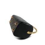 Black Lambskin Quilted Mini Vanity Chest With Handle Gold Hardware - Image 11