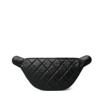 24A Black Lambskin Quilted Waist Bag/ Bumbag Enamel CC Chain Aged Gold Hardware - Image 3