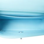 Light Blue Lambskin Quilted Mini Rectangular Flap Silver Hardware - Image 10
