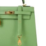 Kelly Sellier 25 Vert Criquet Veau Epsom Gold Plated Y Stamp - Image 3