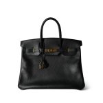 Birkin 35 Black Ardennes Gold Plated [C] Stamp