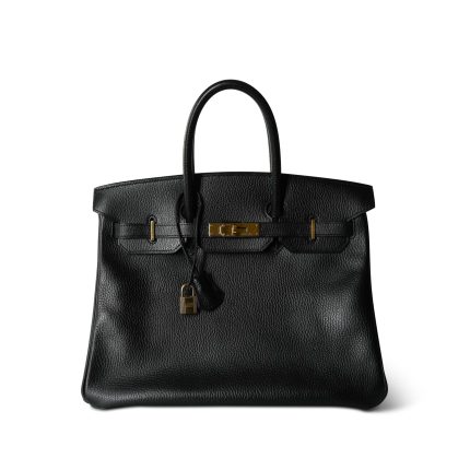 Birkin 35 Black Ardennes Gold Plated [C] Stamp