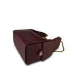 Burgundy Caviar Quilted Medium 25 Bag Aged Gold Hardware - Image 7