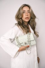 22C Light Green Caviar Quilted Classic Flap Small LGHW - Image 14