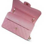19S Iridescent Pink Caviar Quilted Jumbo Classic Flap Light Gold Hardware - Image 15