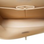 Beige Clair Caviar Quilted Medium Classic Flap Silver Hardware - Image 13