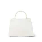 Kelly Sellier 28 White Veau Graine Gold Plated V Circle Stamp - Image 15